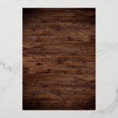 Rustiek Gouden Jurk Vrijgezellenfeest Brunch & Bub Folie Uitnodiging (Achterkant)