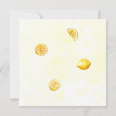 Rustiek Gouden Krans Lemon Zomer Boho Baby shower Kaart (Achterkant)