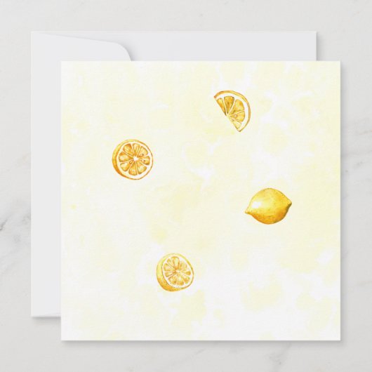 Rustiek Gouden Krans Lemon Zomer Boho Baby shower Kaart (Achterkant)