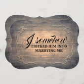 Rustiek Grappig Bruidsmeisje / Maid of Honor Voors Kaart (Voorkant / Achterkant)