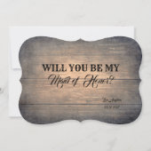 Rustiek Grappig Bruidsmeisje / Maid of Honor Voors Kaart (Achterkant)