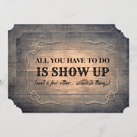 Rustiek Grappig Bruidsmeisje / Maid of Honor Voors Kaart (Voorkant / Achterkant)