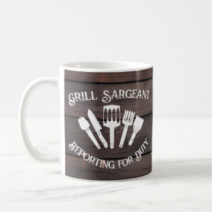 Rustiek Grappig Koken Gift Mannen-Grill Sargeant Koffiemok