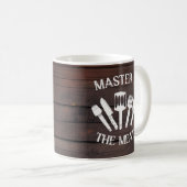 Rustiek Grappig Koken Gift Mannen-Master of the Me Koffiemok (Voorkant rechts)
