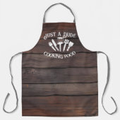 Rustiek Grappig Koken Voor Mannen - 'Dude Cooking Schort (Voorkant)