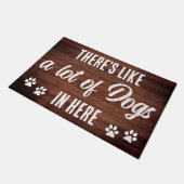 Rustiek Grappig Veel Honden in Hier Huisdier Honde Deurmat (Schuin)