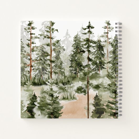 Rustiek Green Forest Cabin Lake House Gastenboek Notitieboek (Achterkant)