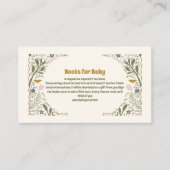 Rustiek Green Woodland Fern Boek voor Baby Informatiekaartje (Voorkant)