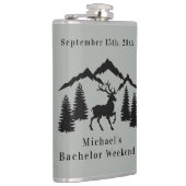 Rustiek Grijs Buck Jacht Vrijgezellenweekend Heupfles (Rechts)