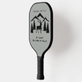 Rustiek Grijs Buck Jacht Vrijgezellenweekend Pickleball Paddle (Links)