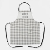 Rustiek Grijs Buffalo Plaid Boerderij Gingham Cust Schort (Voorkant)