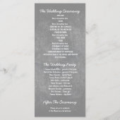 Rustiek Grijs en Roze Boom takken Huwelijksprogram Programmakaart (Achterkant)