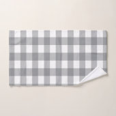 Rustiek grijs en wit Buffalo Plaid Patroon Bad Handdoek (Handdoek)