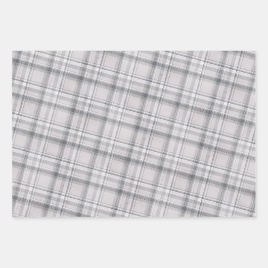 Rustiek grijs geplakt en drie bijpassende patroon inpakpapier vel (Voorkant 2)