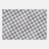 Rustiek grijs geplakt en drie bijpassende patroon inpakpapier vel (Voorkant)