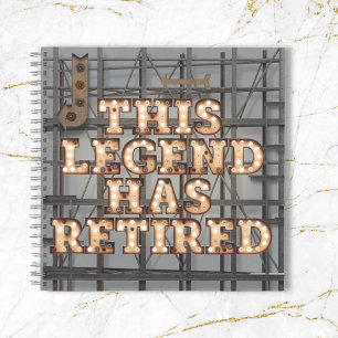 Rustiek Grijs Goud Deze Legende Pensioen Gastenboe Notitieboek