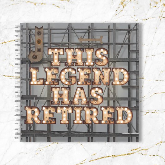 Rustiek Grijs Goud Deze Legende Pensioen Gastenboe Notitieboek