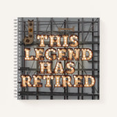 Rustiek Grijs Goud Deze Legende Pensioen Gastenboe Notitieboek (Voorkant)