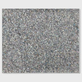 Rustiek grijs grind rotsen textuur patroon cadeaupapier (Vlak)