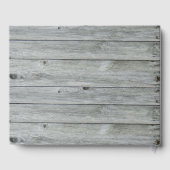 Rustiek grijs hout Country Wedding Gastenboek (Achterkant)
