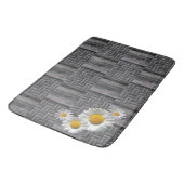 Rustiek grijs hout en Daisy Bath Mat (Gekanteld)