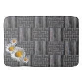 Rustiek grijs hout en Daisy Bath Mat (Voorkant)