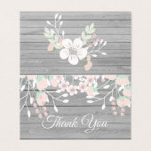 Rustiek grijs hout foto gevouwen dank u kaart (Buitenkant ongevouwen)