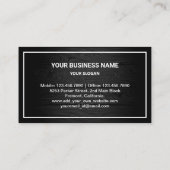 Rustiek Grijs Hout Goud Luxe Auto Huren Chauffeur Visitekaartje (Achterkant)