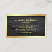 Rustiek Grijs Hout Gouden Auto Professionele Chauf Visitekaartje (Achterkant)