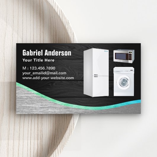 Rustiek Grijs Hout Staal Huishoudelijke Toestellen Visitekaartje