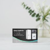 Rustiek Grijs Hout Staal Huishoudelijke Toestellen Visitekaartje (Staand voorkant)