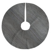 Rustiek grijs hout textuur patroon kerstboom rok (Voorkant)