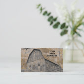 Rustiek Grijs Sepia Schuur  Textuur Grunge Visitekaartje (Staand voorkant)