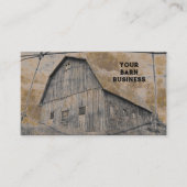 Rustiek Grijs Sepia Schuur  Textuur Grunge Visitekaartje (Voorkant)