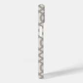 Rustiek Grijs Trellis Monogram Case-Mate iPhone Case (Achterkant / Rechts)