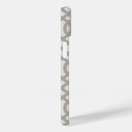 Rustiek Grijs Trellis Monogram Case-Mate iPhone Case (Achterkant / Rechts)