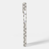 Rustiek Grijs Trellis Monogram Case-Mate iPhone Case (Achterkant / Links)