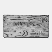 rustiek grijs verbrand hout Carpenter Monogram Bureaumat (Voorkant)