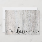 Rustiek Grijs Verweerd Hout Bruiloft Save the Date (Achterkant)