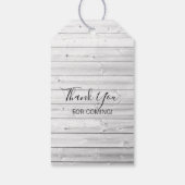 Rustiek Grijs Waterverf Roze Bloemen Vrijgezellenf Cadeaulabel (Achterkant)