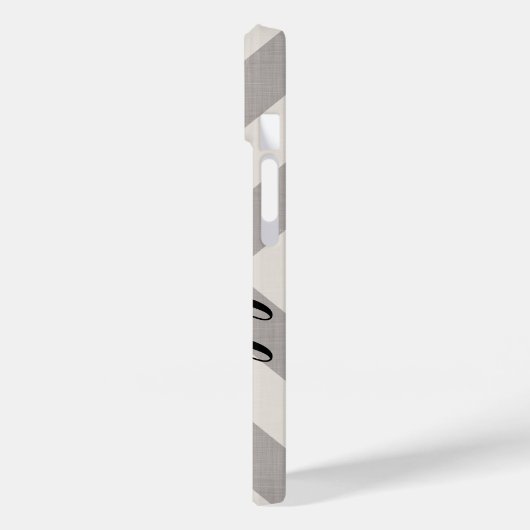 Rustiek Grijs X Chevron Monogram Case-Mate iPhone Case (Achterkant / Links)