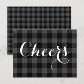 Rustiek grijs zwart plaid - Proost Briefkaart (Voorkant / Achterkant)