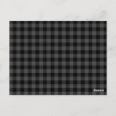 Rustiek grijs zwart plaid - Proost Briefkaart (Achterkant)