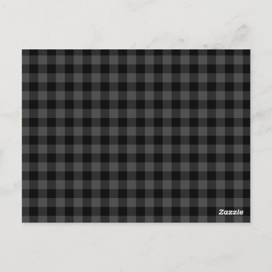 Rustiek grijs zwart plaid - Proost Briefkaart (Achterkant)
