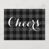 Rustiek grijs zwart plaid - Proost Briefkaart (Voorkant)
