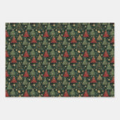 Rustiek grillig kerstboom inpakpapier vel (Voorkant 3)