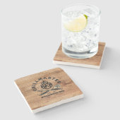 Rustiek GRILLMASTER Custom Stone Onderzetter (Zijkant)