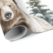 Rustiek Grizzly Beer cadeaupapier (Rol Hoek)