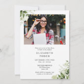 Rustiek groen 2 foto Afstuderen Kaart (Achterkant)