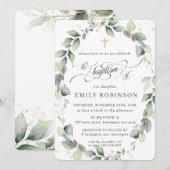 Rustiek groen Bladgroen Bladgroen Bladerkrans Goud Kaart (Voorkant / Achterkant)